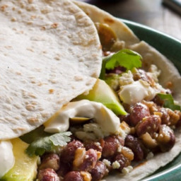 Baleadas with red beans and feta