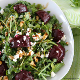 Balsamic Beet Salad with Arugula and Goat Cheese