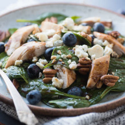 Balsamic blueberry and blue cheese chicken salad