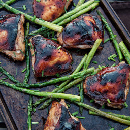 Balsamic Chicken Thighs with Asparagus Recipe