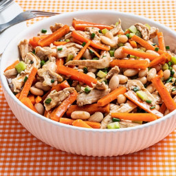Balsamic Chicken, White Bean and Carrot Salad