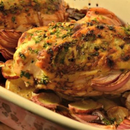 Balsamic Chicken with Red Onions and Potatoes Recipe