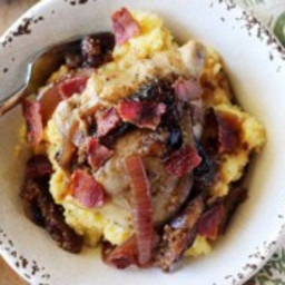 Balsamic Fig Chicken Thighs with Polenta