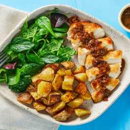 Balsamic Fig Chicken with Roasted Potatoes & Mixed Greens