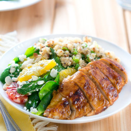 Balsamic-Glazed Chicken with Citrus Salad and Quinoa
