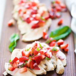Balsamic Grilled Chicken with Strawberry Mint Salsa