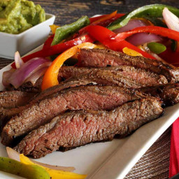 Balsamic Marinated Flank Steak with Grilled Peppers