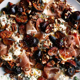 Balsamic Roasted Figs with Burrata & Prosciutto