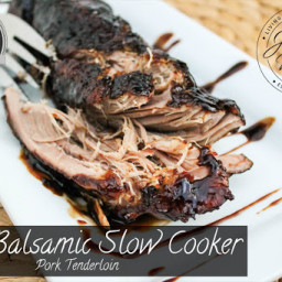 Balsamic Slow Cooker Pork Tenderloin
