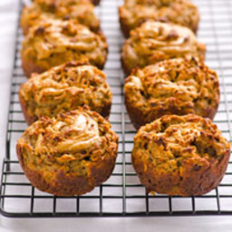 Banana and Peanut Butter Swirl Protein Muffins
