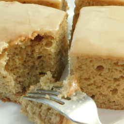 Banana cake squares with butter cream frosting