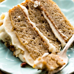 Banana Cake with Brown Butter Cream Cheese Frosting
