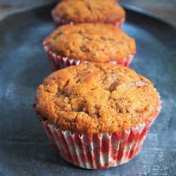 Banana Date and Honey Muffins with Lentil Flour
