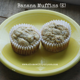 Banana Muffins~ Gluten, dairy and sugar free (E)
