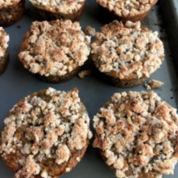 Banana Nut Sticky Bread Crumble Muffins