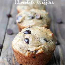 Banana, Peanut Butter, and Chocolate Muffins