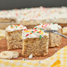 Banana Cake with Whipped Cream Cheese Frosting