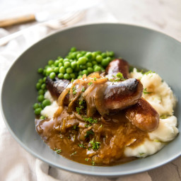 Bangers and Mash (Sausage with Onion Gravy)
