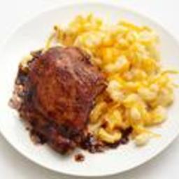 Barbecue Chicken with Mac and Cheese