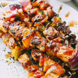 Barbecue Pineapple and Pork Skewers