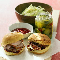 Barbecue Pork Sandwiches with Cabbage Slaw