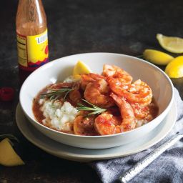 Barbecue Shrimp and Creamy White Grits