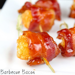 Barbecue Bacon Wrapped Tater Tots