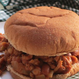 Barbecued Beans and Chicken Joes