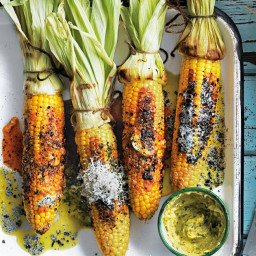 Barbecued Corn With A Trio Of Butters