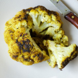 Barbecued Curried Whole Cauliflower