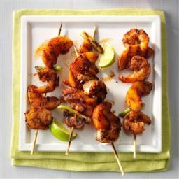 Barbecued Shrimp and Peach Kabobs Recipe