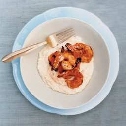 Barbecued Shrimp with Cheese Grits