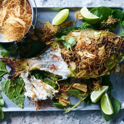 Barbecued whole fish with lemongrass and turmeric