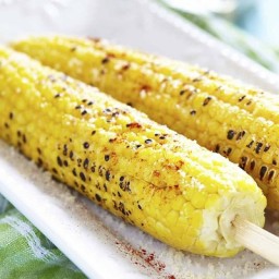Barbecued Corn with Zesty Cheese Butter