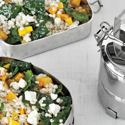 Barley and Kale Salad with Golden Beets and Feta
