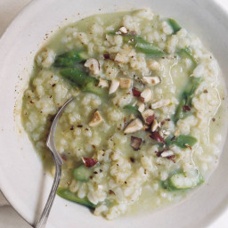 Barley Risotto with Asparagus and Hazelnuts