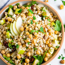 Barley Salad with Chickpeas and Pears