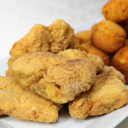 Basic Deep Fried Catfish Fillets With Hush Puppies