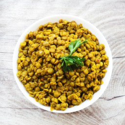 Basic Spicy Lentil Recipe With Turmeric and Herbs