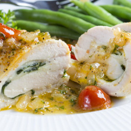Basil and Cheese-Stuffed Chicken