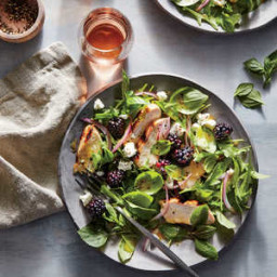 Basil, Blackberry, and Grilled Chicken Salad