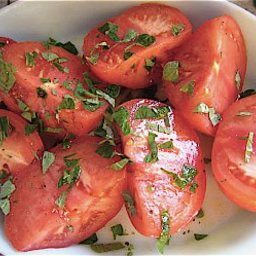 Basil Marinated Tomatoes