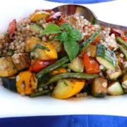 Basil Roasted Vegetables over Couscous (1+)