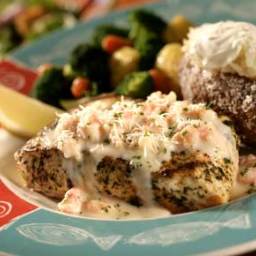 Basil-Rubbed Fresh Fish with Lobster Alfredo