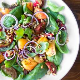 Basil Salad with Heirloom Tomatoes