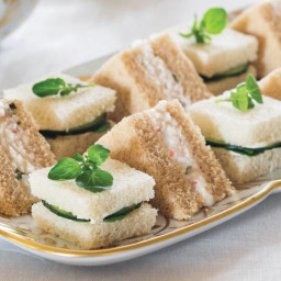 Basil-Shrimp Salad Tea Sandwiches