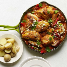 Basque Braised Chicken With Peppers (Chicken Basquaise)