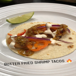 Batterd Fried shrimp tacos 