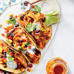 BBQ Chicken-and-Black Bean Tacos