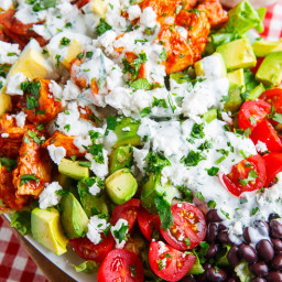 BBQ Chicken COBB Salad with Cilantro Lime Ranch Dressing